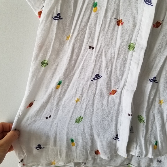 Rails Anthro Chase Beach Day Button Front Shirt Small - Picture 4 of 11